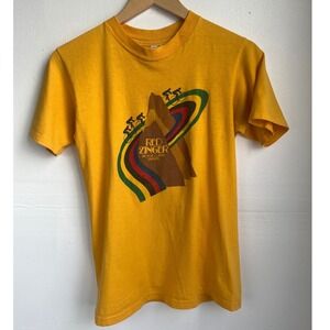 Vintage 1979 Red Zinger Bicycle Classic Hanes Beefy-T Single Stitch Tee Yellow S